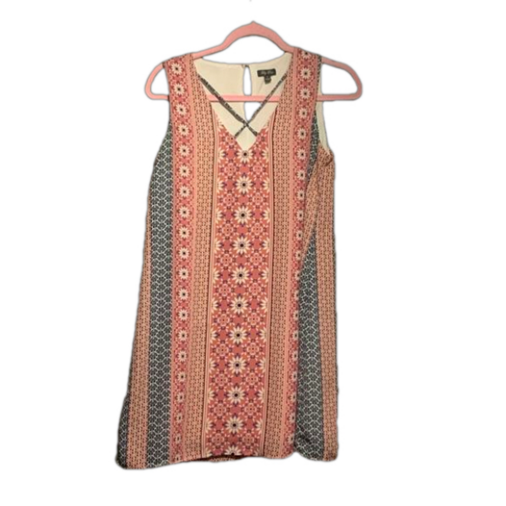 Lily Rose Small Beautiful Bohemian Print Summer Sleeveless Dress